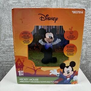Disney Mickey Mouse 3.5ft‎ Halloween Inflatable Vampire Gemmy #0837914